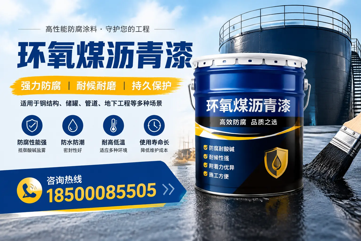 环氧煤沥青漆在工业中的应用，海北企业的选择